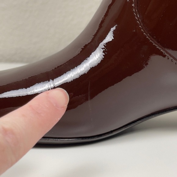 Loeffler Randall 35mm Indy Knee High Boot Chocolate Patent Leather Size 8 - Picture 8 of 16